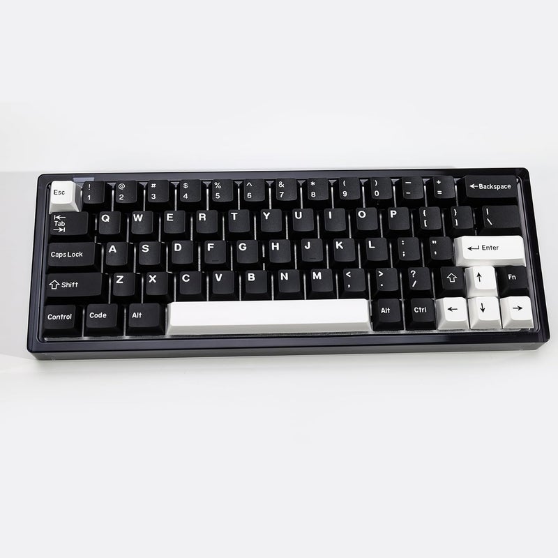 KBDiy WOB PBT Double Shot Custom Keycap Set,174 Keys Black and White Gaming Key Caps Cherry Profile Keycaps for 61/64/68/84/87/100/104/108 Mechanical Keyboard - Image 5